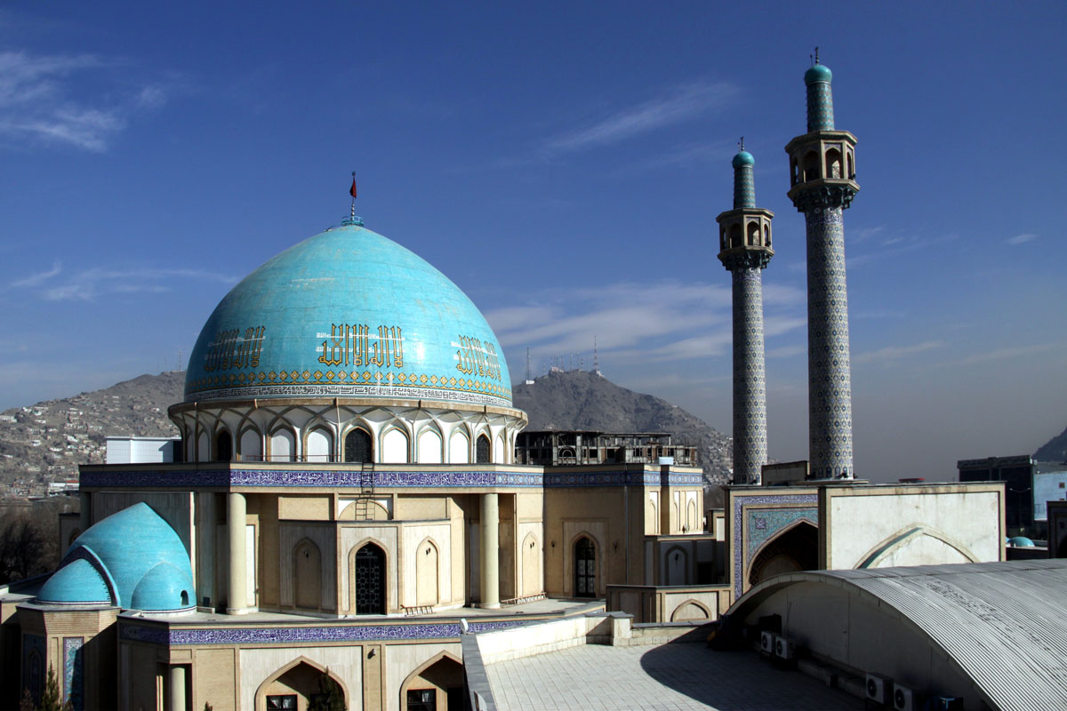 The blue mosque in Kabul, Afghanistan